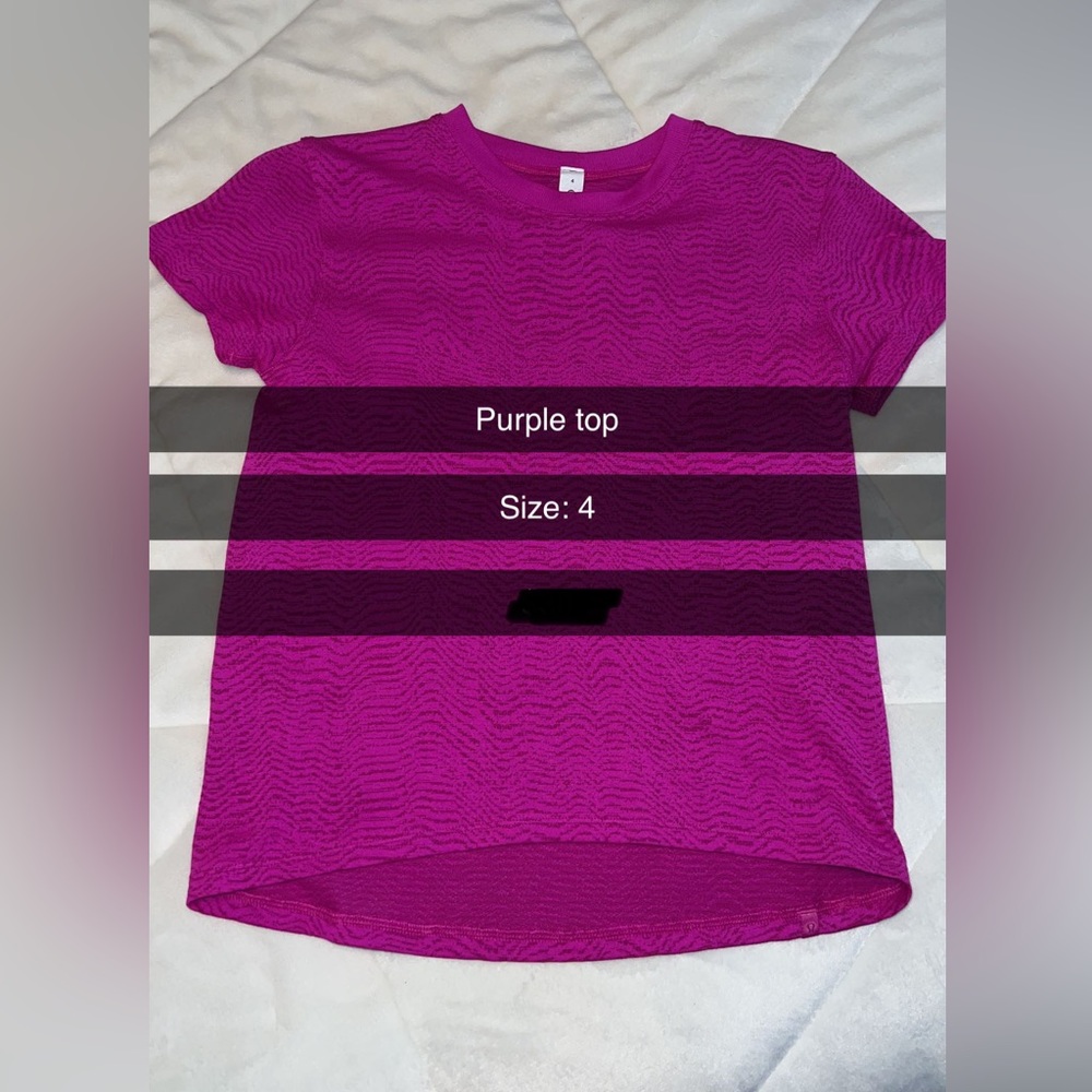 Purple lulu top